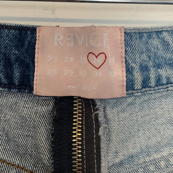 Revice Two Toned Denim Shorts with Wrap Around Zipper Size 26 - Picture 11 of 13